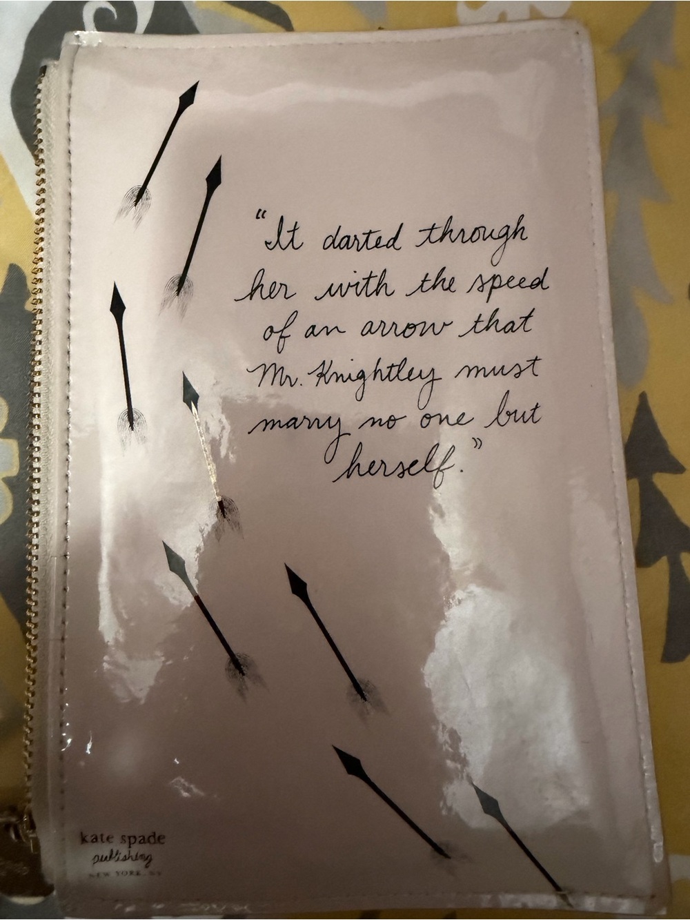 Kate Spade Pencil Zip Pouch - Jane Austen Limited Edition EMMA- LIMITED EDITION - Picture 2 of 9